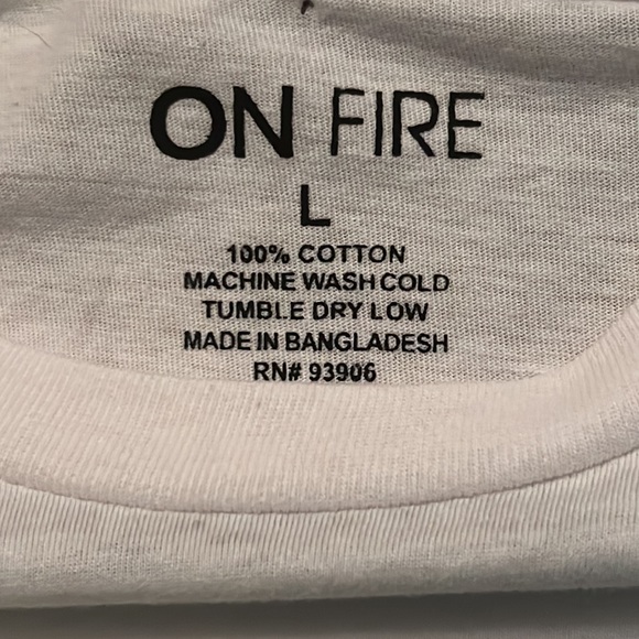 On Fire Melanin Queen Good Vibes Junior White Long Sleeve Half Shirt Size Large - Picture 4 of 7